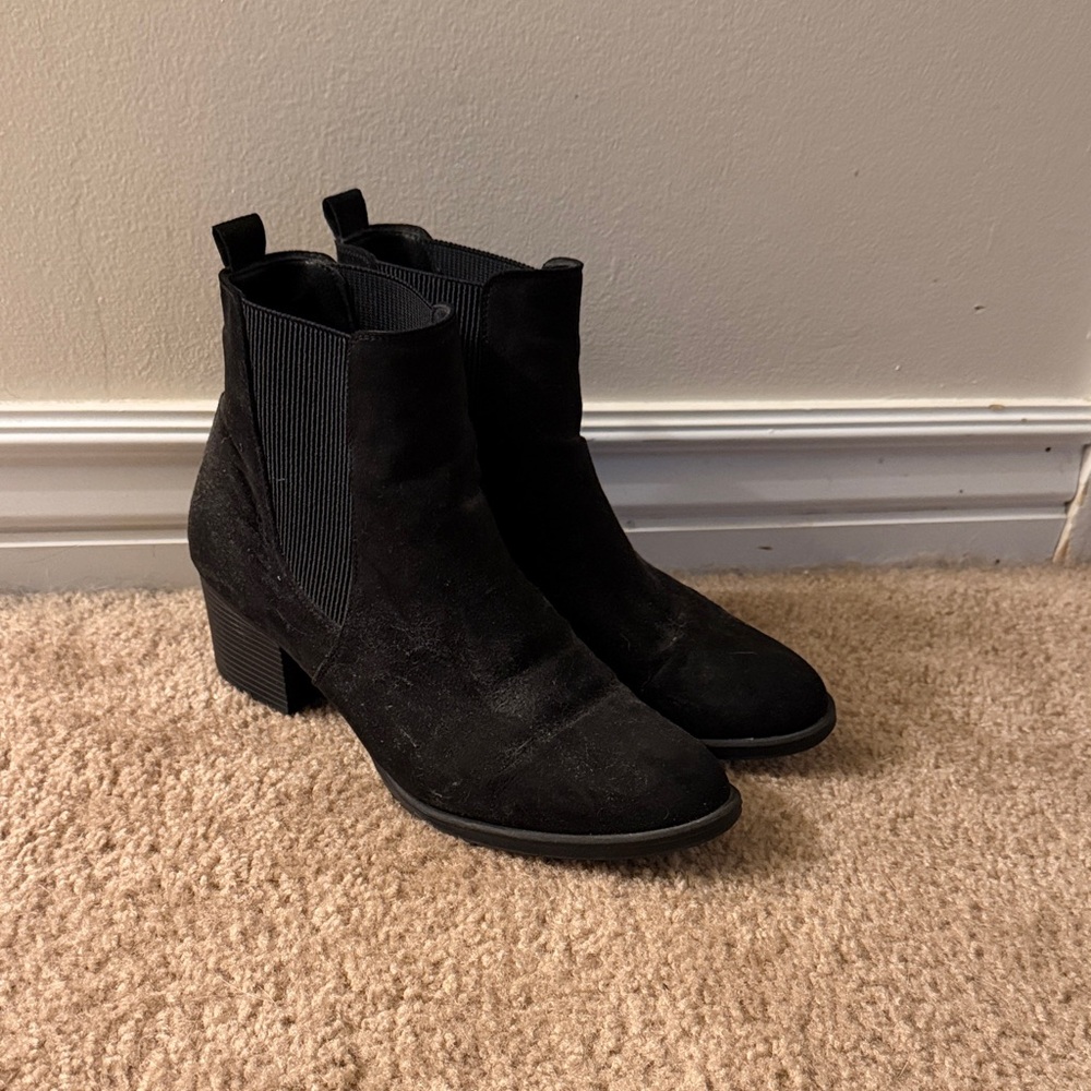 Black Suede Ankle Boots